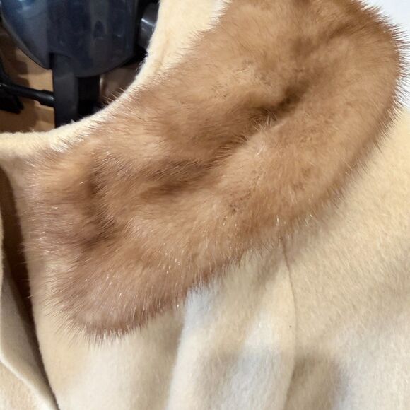 Vintage 1960s Mar-Del by Rice Coat - Fur Collar Swing Coat Size Medium - Picture 5 of 16